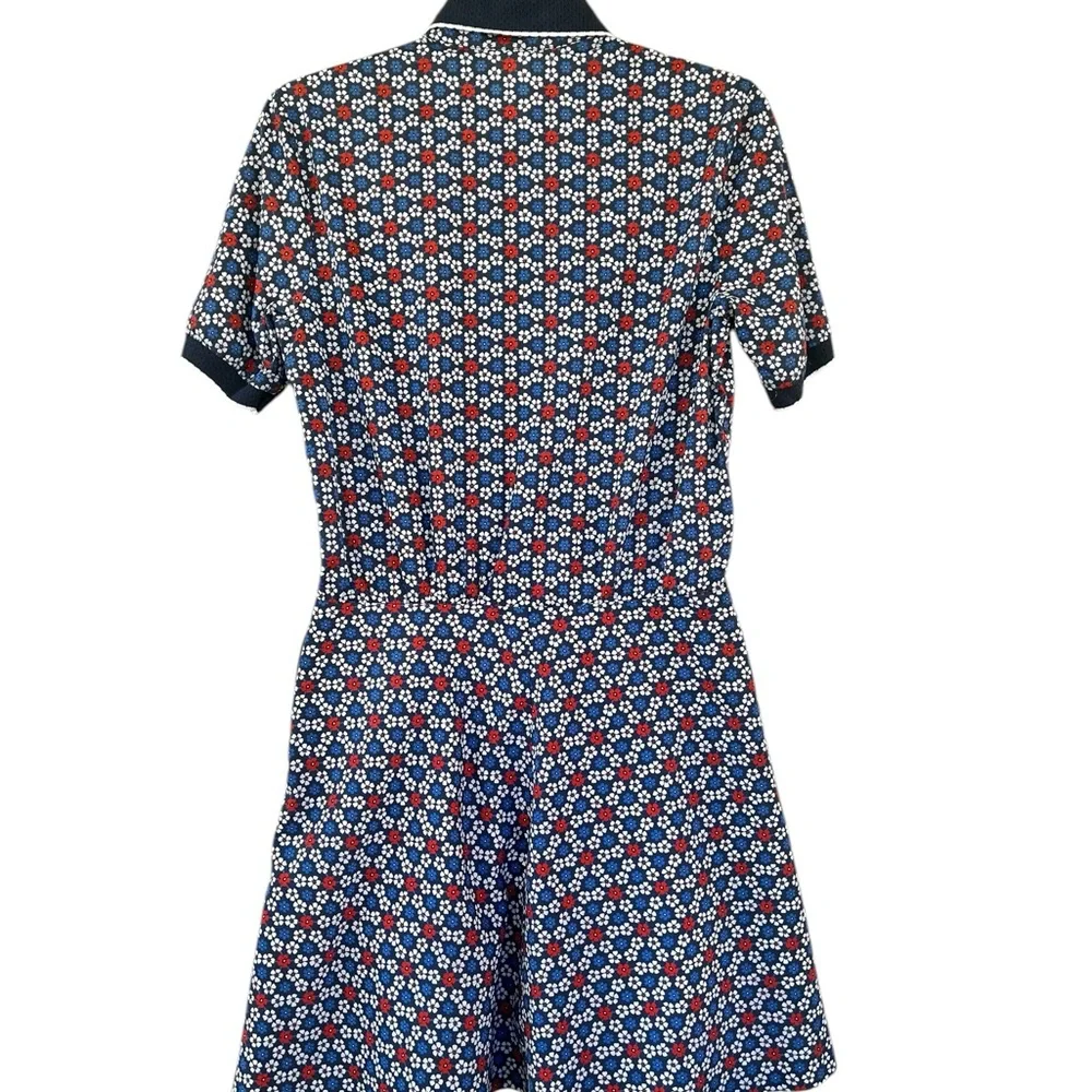 Paul & Joe SISTER Navy Red White Floral Button-Front Dress - Picture 7 of 12